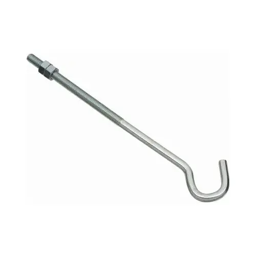2162BC Series Hook Bolt, 3/8 in Thread, 10 in L, Steel, Zinc, 135 lb Working Load 2162BC Series Hook Bolt, 3/8 in Thread, 10 in L, Steel, Zinc, 135 lb Working Load