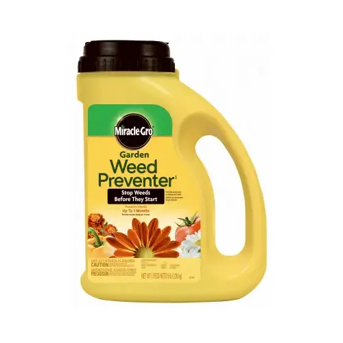 1 Garden Weed Preventer, Granular, 5 lb Jug Amber/Dark Brown 1 Garden Weed Preventer, Granular, 5 lb Jug Amber/Dark Brown