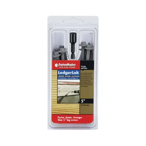 Wood Screws LedgerLok No. 14 S X 5" L Hex Epoxy Epoxy Wood Screws LedgerLok No. 14 S X 5" L Hex Epoxy Epoxy