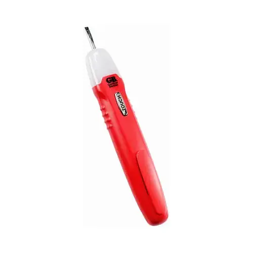 Probe and Continuity Tester with Screwdriver Tip, 12 to 250 VAC/VDC, LED Display, Functions: Voltage, Red Probe and Continuity Tester with Screwdriver Tip, 12 to 250 VAC/VDC, LED Display, Functions: Voltage, Red