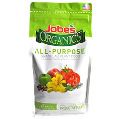 Jobe's 09526 All-Purpose Organic Plant Food, 4 lb, Granular, 4-4-4 N-P-K Ratio Brown