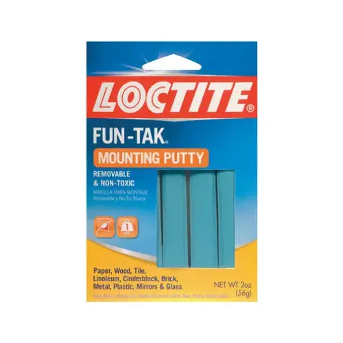 Mounting Putty Fun-Tak Low Strength Synthetic Rubber 2 oz Blue Mounting Putty Fun-Tak Low Strength Synthetic Rubber 2 oz Blue