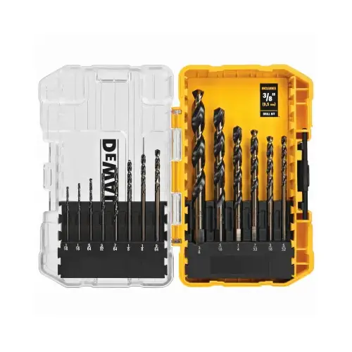 14-Piece Black Oxide Drill Bit Set, 1/16 In. thru 3/8 In. 14-Piece Black Oxide Drill Bit Set, 1/16 In. thru 3/8 In.