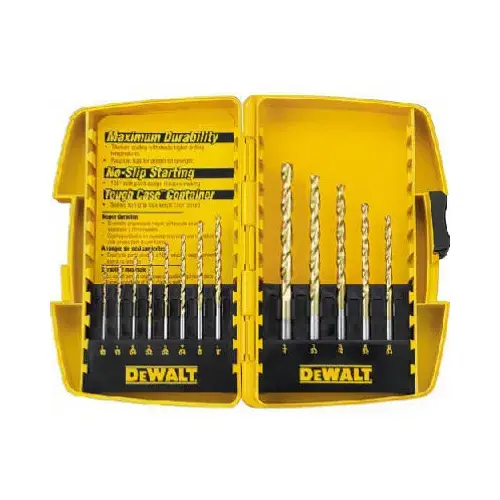 Drill Bit Set, 13-Piece, Steel, Titanium Drill Bit Set, 13-Piece, Steel, Titanium