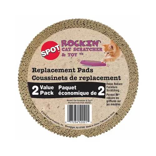 Cat Scratcher Rockin' Cardboard Brown Brow - 2 per pack x3 packs