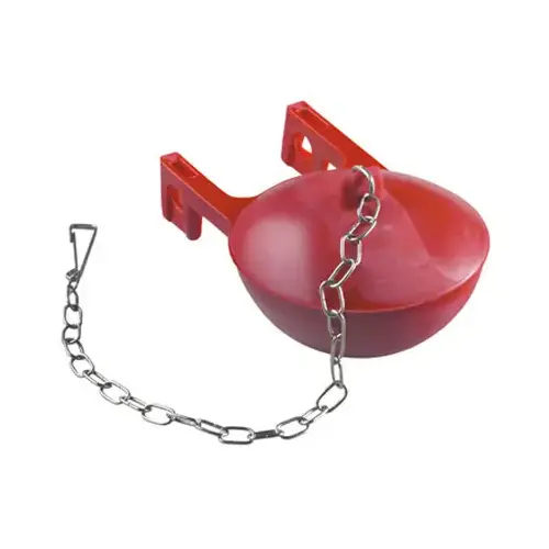 2 in. Toilet Tank Flapper for Older Toilets Red