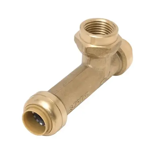 Slip Tee Push to Connect 1/2" PTC T X 1/2" D PTC Brass Slip Tee Push to Connect 1/2" PTC T X 1/2" D PTC Brass