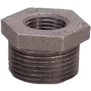 ASC 8700128906 Black Pipe Hex Reducing Bushing, 3/8 x 1/4-In.