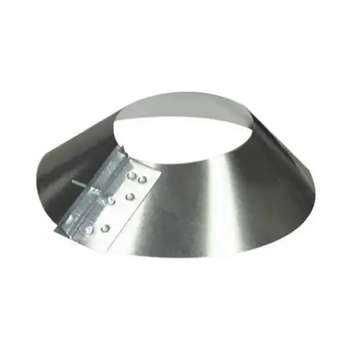 Storm Collar 8" D 26 Ga. Galvanized Steel Silver