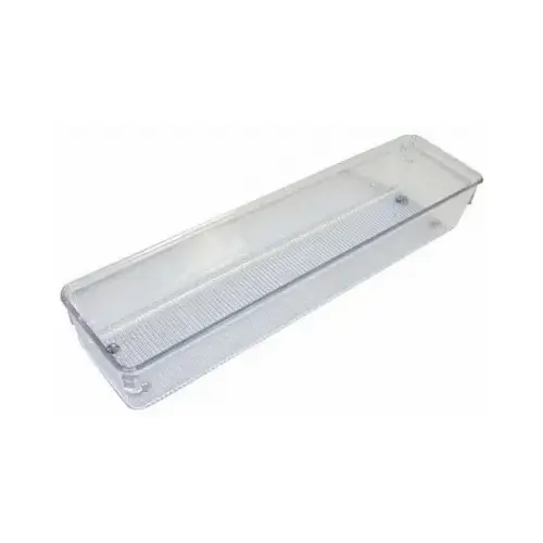 LINUS Drawer Organizer, Plastic, Clear, 12 in OAL, 2 in OAH, 3 in OAW LINUS Drawer Organizer, Plastic, Clear, 12 in OAL, 2 in OAH, 3 in OAW
