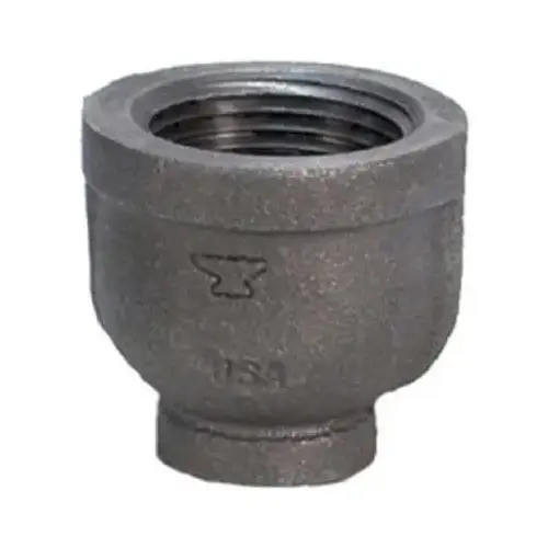 Reducing Coupling 1" FPT X 3/4" D FPT Black Malleable Iron Black