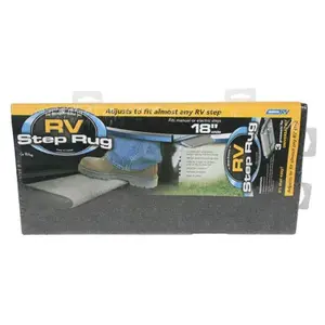 Camco 42925 Wraparound Step Rug, Gray, 17-1/2 in L, 18 in W