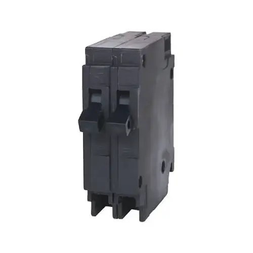 QT Tandem Single-Pole Circuit Breaker, 20/20 Amp, 1-inch, Black QT Tandem Single-Pole Circuit Breaker, 20/20 Amp, 1-inch, Black
