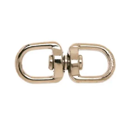 Double Eye Swivel, 5/8", Nickel-Plated, 90 lb Working Load Limit Double Eye Swivel, 5/8", Nickel-Plated, 90 lb Working Load Limit