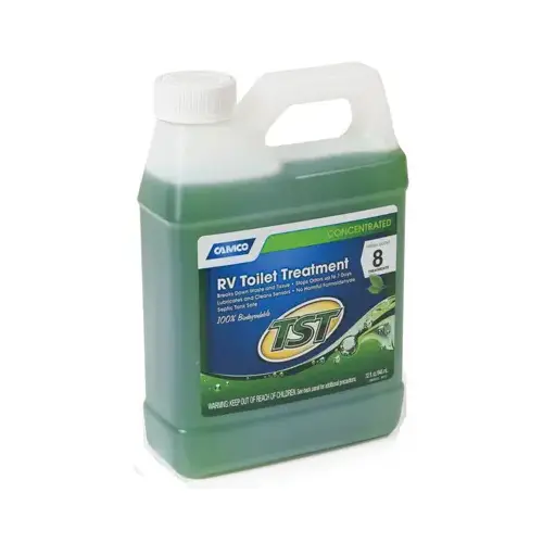 RV Toilet Treatment, 32 oz Bottle, Liquid, Fresh Fragrance Transparent Green RV Toilet Treatment, 32 oz Bottle, Liquid, Fresh Fragrance Transparent Green