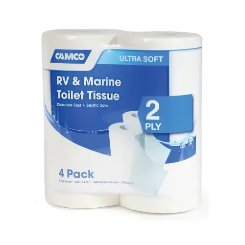 Toilet Tissue, 500 Sheets per Roll, 2 -Ply - pack of 16