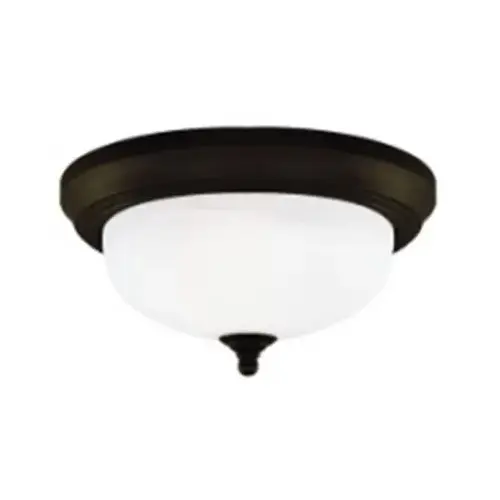 Flush Mount Ceiling Fixture, 2-Lamp, Oil-Rubbed Bronze Fixture Flush Mount Ceiling Fixture, 2-Lamp, Oil-Rubbed Bronze Fixture