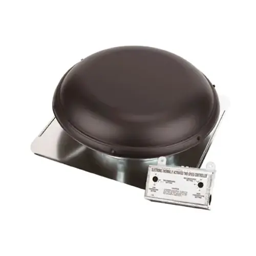 Power Roof Ventilator 26" H X 26" W X 9" L X 14.5" D Brown Steel Brown Power Roof Ventilator 26" H X 26" W X 9" L X 14.5" D Brown Steel Brown