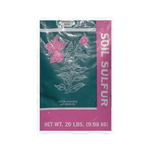 Sulphur Soil Amendment, Solid, Greenish Tan, 20 lb Bag