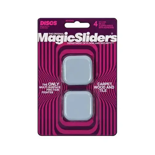 1-3/4 In. Square Self-Adhesive Furniture Glide,(4-Pack) Gray 1-3/4 In. Square Self-Adhesive Furniture Glide,(4-Pack) Gray