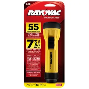 Rayovac WHH2D-BA Flashlight Workhorse 20 lm Black/Yellow LED D Battery Black/Yellow