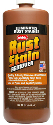 Whink 1232 Rust Stain Remover, Liquid, Acrid, Clear, 32 oz, Bottle