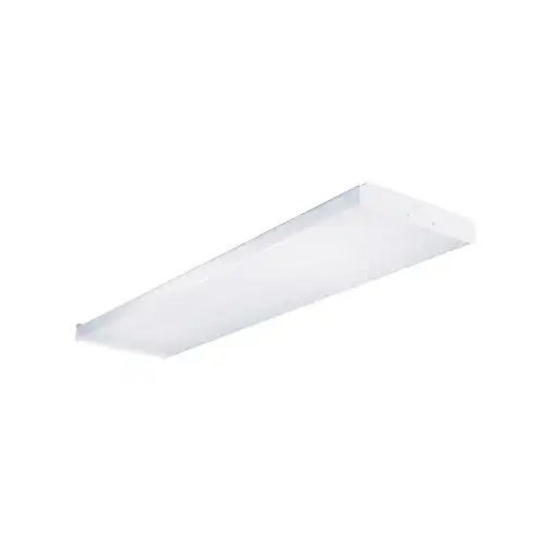 Wrap Light, 120 V, 4-Lamp, Bi-Pin Lamp Base, 3100 Lumens Lumens, Steel Fixture White