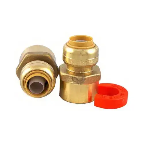 NPT Water Heater Kit, Push-Fit Fittings, 1/2 x 3/4 In.