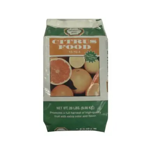 Citrus Food, 20 lb, Solid, 13-10-4 N-P-K Ratio Multi-Color