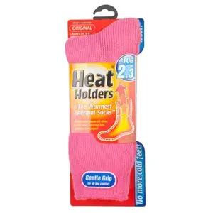 Heat Holders LHHORGPNK Thermal Socks, Blue, Women's Size 5-9 Pink