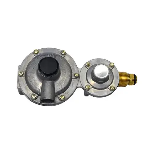 Propane Regulator Kit 3/8" D Steel Excess Flow Soft Nose P.O.L x Female Pipe Thread Silver Propane Regulator Kit 3/8" D Steel Excess Flow Soft Nose P.O.L x Female Pipe Thread Silver