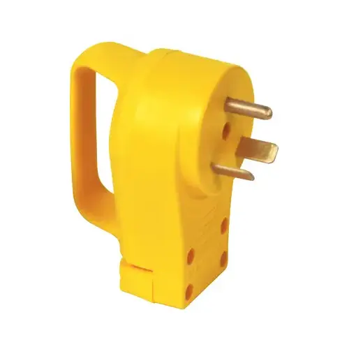 PowerGrip 30A Male Plug Replacement RV Plug Yellow PowerGrip 30A Male Plug Replacement RV Plug Yellow