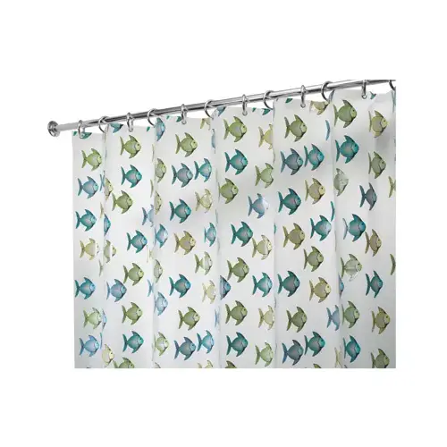 Shower Curtain 72" H X 72" W Blue/Green Fish Vinyl Blue/Green Shower Curtain 72" H X 72" W Blue/Green Fish Vinyl Blue/Green
