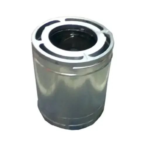 Chimney Pipe DuraPlus 6" D X 12" L Galvanized Steel Silver Chimney Pipe DuraPlus 6" D X 12" L Galvanized Steel Silver