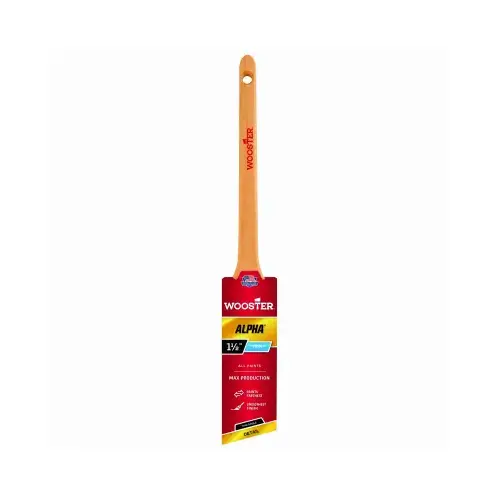 Paint Brush, 1-1/2 in W, 2-3/16 in L Bristle, Synthetic Fabric Bristle, Sash Handle Paint Brush, 1-1/2 in W, 2-3/16 in L Bristle, Synthetic Fabric Bristle, Sash Handle