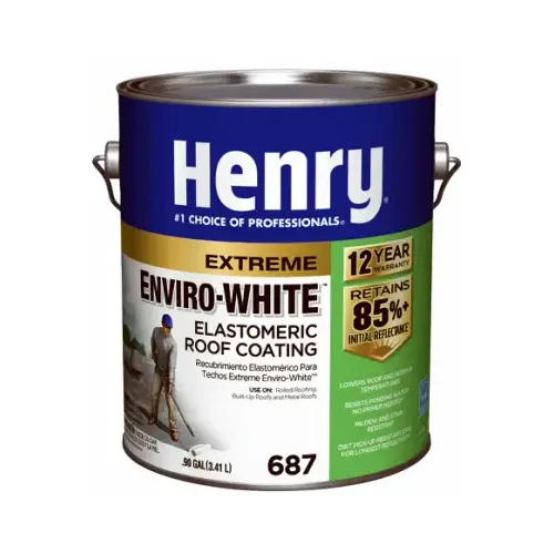 Elastomeric Roof Coating, White, 0.9 gal Can, Cream - pack of 4 Elastomeric Roof Coating, White, 0.9 gal Can, Cream - pack of 4