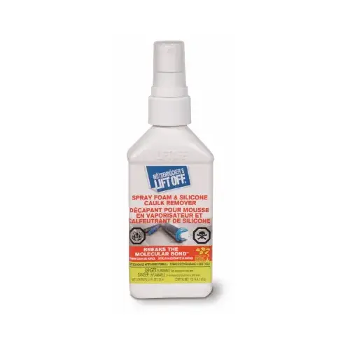 Foam and Caulk Remover, Liquid, Mild, Clear, 4.5 oz, Bottle