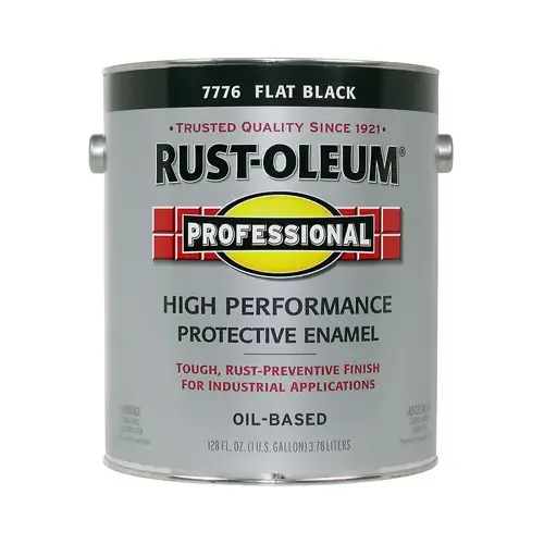 PROFESSIONAL Protective Enamel, Flat, Black, 1 gal Can - pack of 2 PROFESSIONAL Protective Enamel, Flat, Black, 1 gal Can - pack of 2