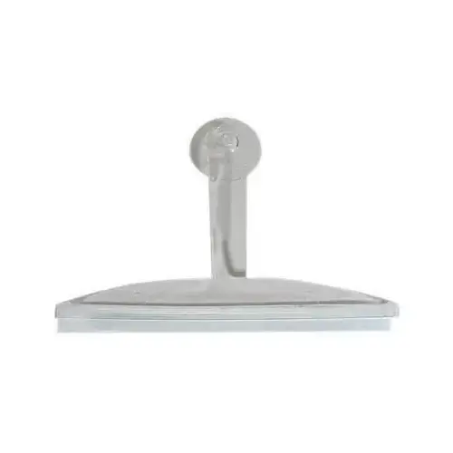 Bath Squeegee, With Suction Cup, Clear Handle, 12 In.