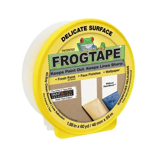 Painter's Tape 1.88" W X 60 yd L Yellow Low Strength Yellow Painter's Tape 1.88" W X 60 yd L Yellow Low Strength Yellow