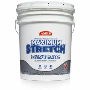 Ames MSS5 Roof Coating Maximum Stretch Bright White Acrylic Elastomeric Bright White