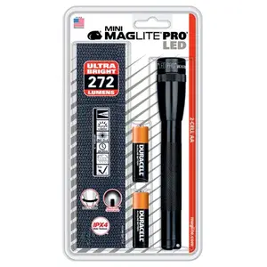 Maglite SP2P01H Flashlight/Holster Combo Pack Mini Pro 272 lm Black LED AA Battery Black