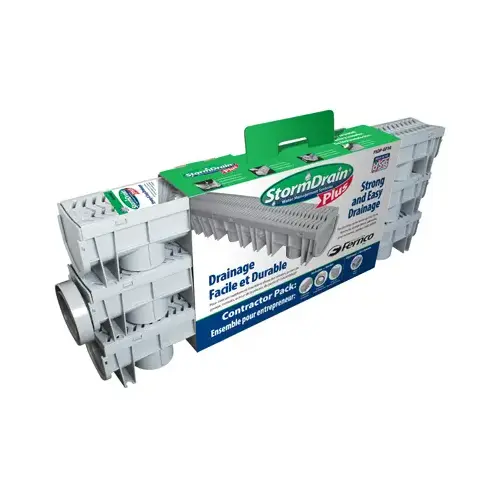 StormDrain Garage Pack, 42 in L, 5-13/16 in W, Polypropylene Gray - pack of 3 StormDrain Garage Pack, 42 in L, 5-13/16 in W, Polypropylene Gray - pack of 3