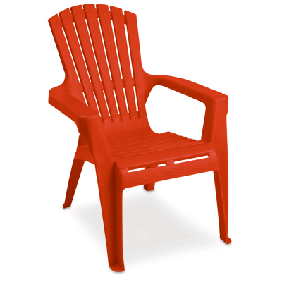 Adams 258418 Chair Kids Adirondack Cherry Red Polypropylene Frame Adirondack