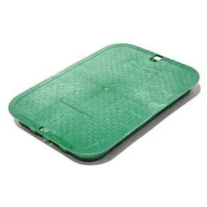 NDS 117C Valve Box Cover 14.9" W X 2" H Rectangular Green Green