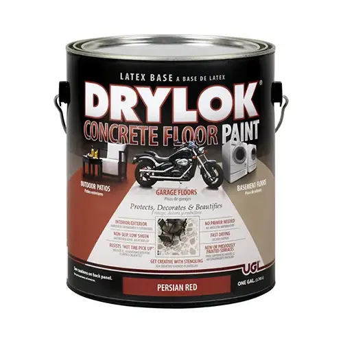 Concrete & Garage Floor Paint Flat Persian Red Latex 1 gal Persian Red Concrete & Garage Floor Paint Flat Persian Red Latex 1 gal Persian Red