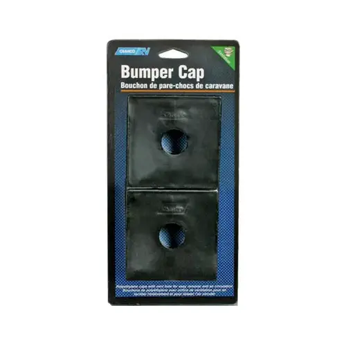 4 In. Polyethylene RV Bumper Cap, (2-Pack) Black Pair