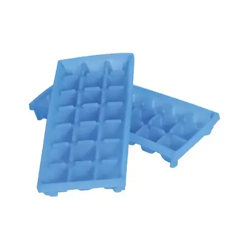 9 In. L x 4 In. RV Mini Ice Cube Tray, Blue Pair