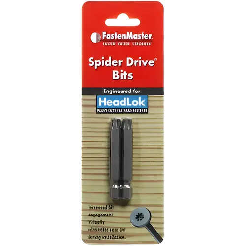 Spider Drive Bit For Headlok Fastener   pair