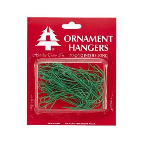 Indoor Christmas Decor Green Ornament Hooks Green - pack of 72 Indoor Christmas Decor Green Ornament Hooks Green - pack of 72